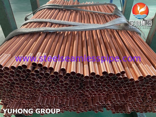 ASME SB111 C12200 الأنابيب السامة من النحاس والفولاذ الأنابيب المنخفضة للنحاف لمبادل الحرارة