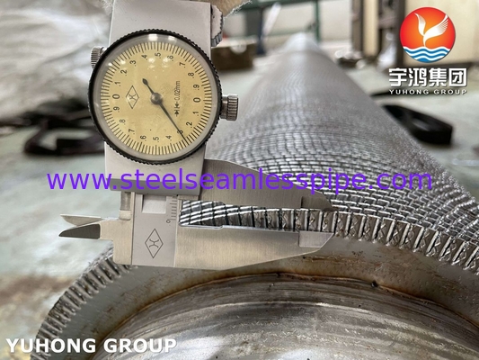 ASME SA312 TP347 أنبوب HFW من الفولاذ المقاوم للصدأ مع شريط زعانف من الفولاذ المقاوم للصدأ للاقتصاد