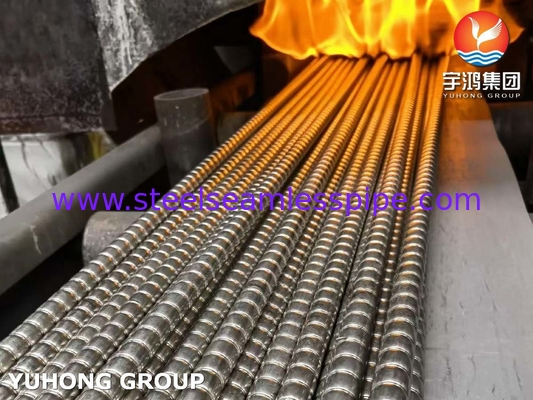 ASME SA312 / ASTM A312 TP310S الأنابيب المموجة للشفرة لمبادل الحرارة