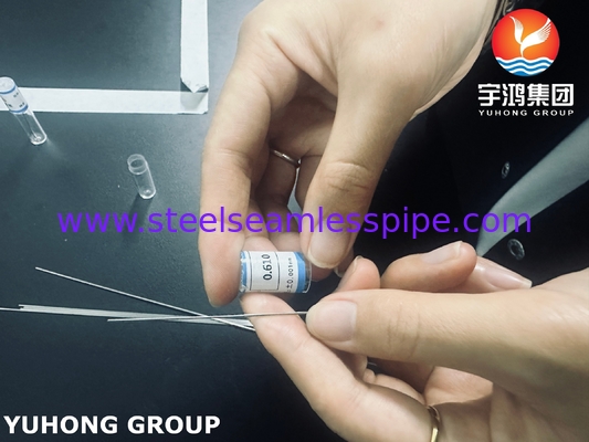 SUS304 ISO9626 20G أنبوب الإبرة من الفولاذ المقاوم للصدأ لعملية استخراج عينات الأنسجة 0.9 * 0.15MM