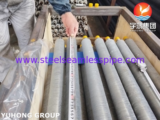 أنبوب الفولاذ المقاوم للصدأ ASTM A249 TP304L نوع L مع شريط الألومنيوم لتبريد الهواء