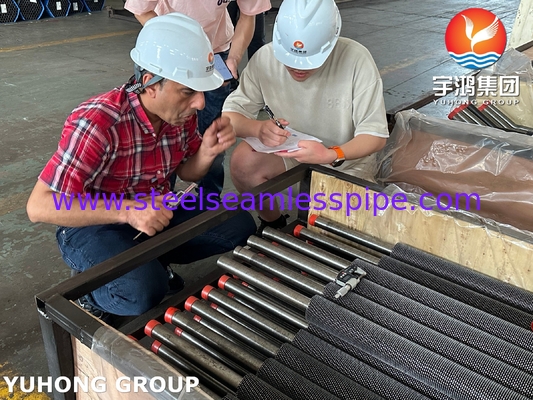 أنبوب زعانف مسنن لحام عالي التردد أنبوب ASTM A213 T11 للفرن والسخان