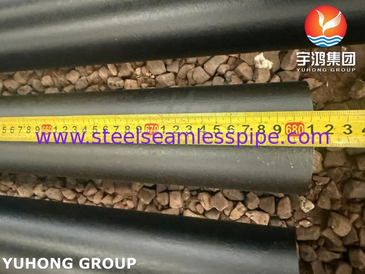 ASTM A335 / ASME SA335 P9 سبيكة الفولاذ أنبوب بلا مسام رسومات سوداء نهاية محفوفة