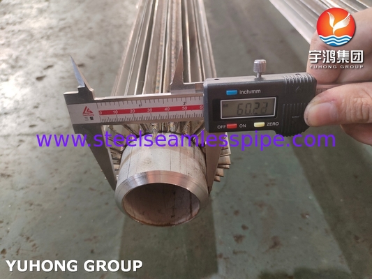 أنبوب زعانف لحام طولي ASTM A213 TP316L لمبردات الزيت وأنظمة التبريد