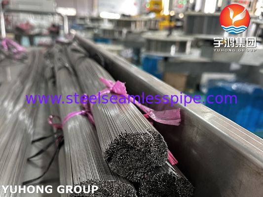 أنابيب خفيفة الجلد من الفولاذ المقاوم للصدأ عالية الدقة للحقن الطبي ISO9626 SUS304