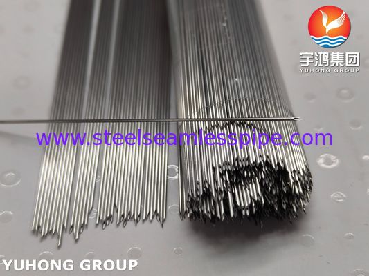 أنبوب إبرة وريدية من الفولاذ المقاوم للصدأ بدرجة طبية SUS304، طرف مقطوع من الخلف