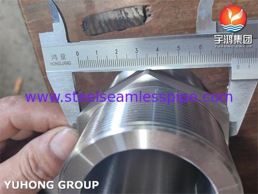 ASTM A182 F316L BSP وصلة سداسية الحلمة للضغط