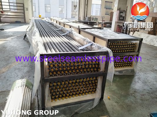 أنبوب زعانف من النوع G المدمج ASTM A213 T5 مع زعانف من الفولاذ الكربوني لمبادل حرارة الفرن