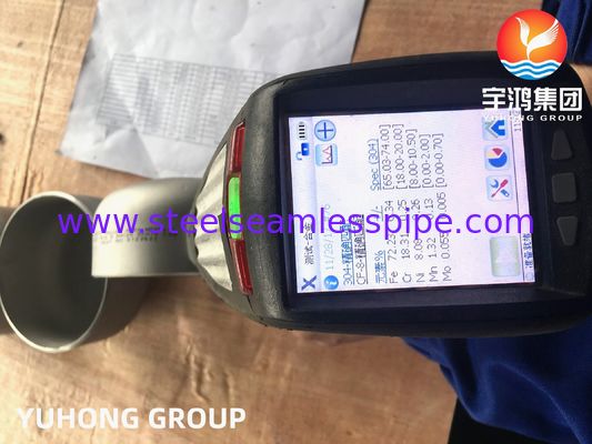 A403 WP304 / WP304L غطاء الفولاذ المقاوم للصدأ ، إصلاحات لحام المؤخرة B16.9لإنتاج الأوعية الضغطية