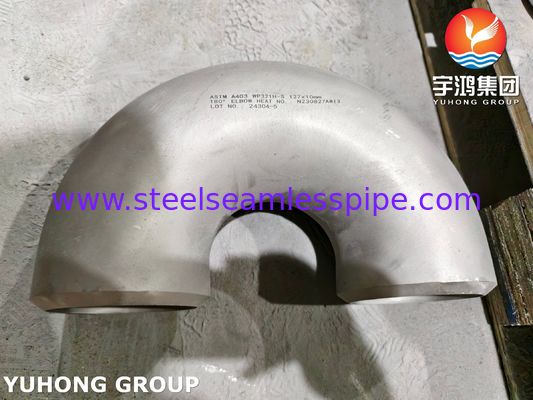 ASTM A403 WP321H أنابيب الفولاذ المقاوم للصدأ ASME B16.9 الحائط 180 درجة الكوع