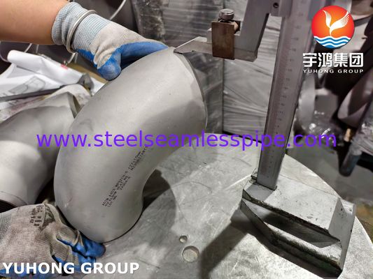 ASTM A403 WP321H أنابيب الفولاذ المقاوم للصدأ ASME B16.9 الحائط 180 درجة الكوع