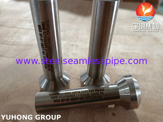 ASTM A182 F53 الفولاذ المزدوج 2507 Nipolet Fitting MSS SP-97