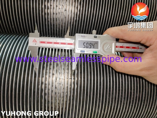 أنبوب زعانف صلب ASTM A376 TP347H لمبادلات الحرارة والمراجل