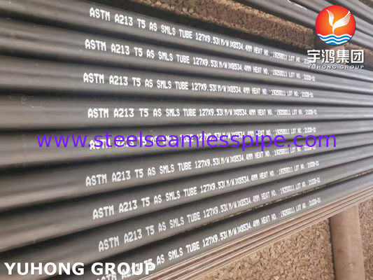 ASTM A213 T5 (UNS K41545) أنبوب بلا خيوط من الفولاذ اللاسلكي للدفء والحرارة العالية