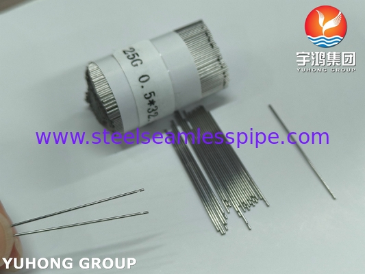 أنبوب إبرة أسنان للري بفتحة واحدة من الفولاذ المقاوم للصدأ الطبي 25G*32.5MM ISO9626
