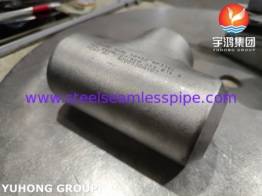 الضغط العالي WP316L الفولاذ المقاوم للصدأ متساوية Tee ASTM A403 متوافقة مع لوازم التلحم الأساسي
