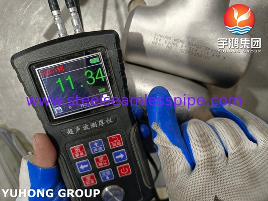 الضغط العالي WP316L الفولاذ المقاوم للصدأ متساوية Tee ASTM A403 متوافقة مع لوازم التلحم الأساسي