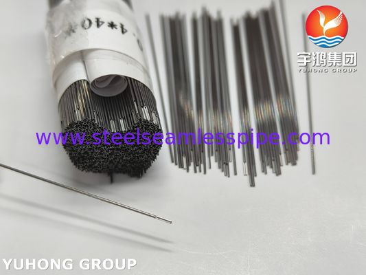 27G الفولاذ المقاوم للصدأ 304 أنبوب إبرة الري للأسنان الداخلية ، رأس مشقوق ISO9626