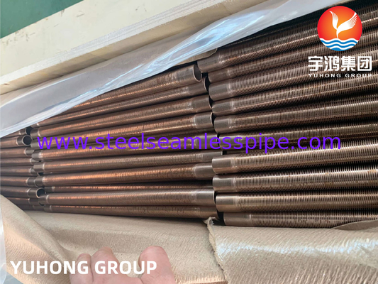 ASTM B111 C70600 أنبوب منخفض الزعانف من النحاس والنيكل الفولاذي لمبادل الحرارة