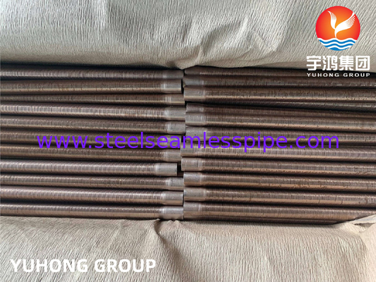 ASTM B111 C70600 أنبوب منخفض الزعانف من النحاس والنيكل الفولاذي لمبادل الحرارة