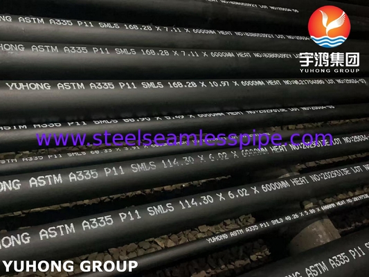 ASTM A335 P11 أنبوب فولاذي من سبيكة فيرريتية خال من خيوط لخدمة درجات الحرارة العالية