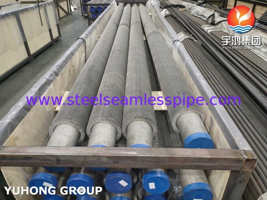 أنبوب زعانف من الفولاذ الكربوني ASME SA192 مع شريط زعانف من الفولاذ الكربوني مسنن للموفر واستعادة الحرارة