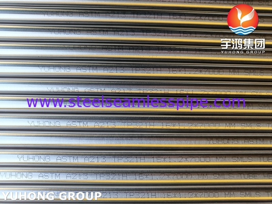 أنبوب مبادل حراري من الفولاذ المقاوم للصدأ ASTM A213 TP321H S32109، مصلد ساطع
