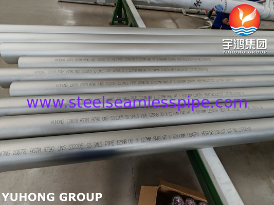 أنابيب الفولاذ المقاوم للصدأ المزدوج ASTM A790 S32205 لصناعة النفط والغاز