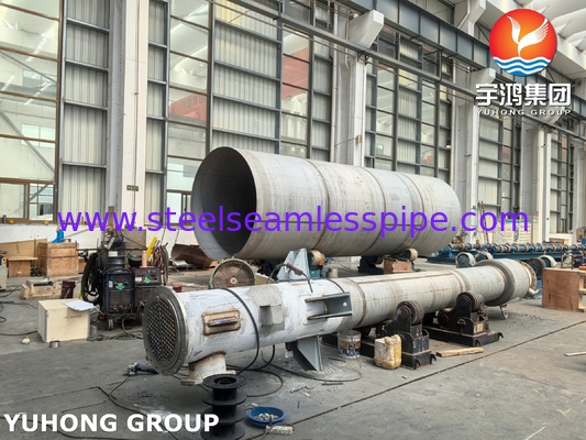 ASME VIII-1 مبادلة الحرارة في الأنابيب تحت الماء مغلفة UNS N06600 لعملية الكلور والقلوية NACE MR0175