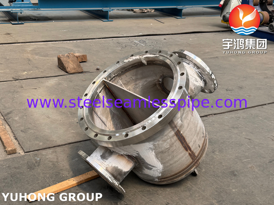 ASME VIII-1 مبادلة الحرارة في الأنابيب تحت الماء مغلفة UNS N06600 لعملية الكلور والقلوية NACE MR0175
