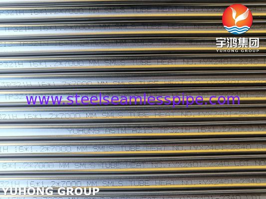ASTM A213 TP321H أنبوب بلا مسام من الفولاذ المقاوم للصدأ للغلادة ومبادل الحرارة