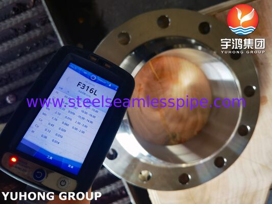 ASTM A182 F316L الفولاذ المقاوم للصدأ فلنجة الرقبة المصفوفة وجه مرتفع