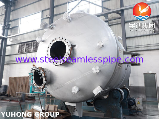وعاء المفاعل المزود بالعلبة مع شهادة ASME U Stamp في SA516 Gr.70 من الفولاذ الكربوني مع محرك للخلط