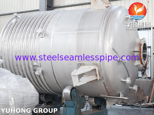 وعاء المفاعل المزود بالعلبة مع شهادة ASME U Stamp في SA516 Gr.70 من الفولاذ الكربوني مع محرك للخلط