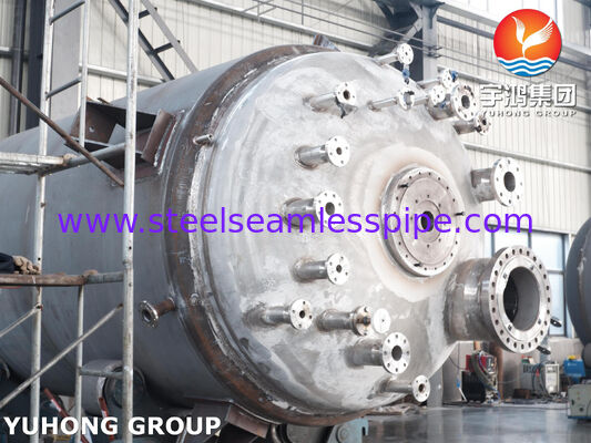 وعاء المفاعل المزود بالعلبة مع شهادة ASME U Stamp في SA516 Gr.70 من الفولاذ الكربوني مع محرك للخلط