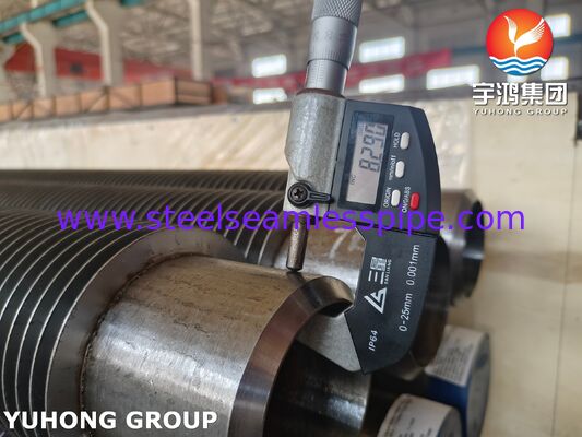 أنبوب ذو أزرار عالية التردد - ASTM A335 P22 Base / 11-13Cr Fins للكبائن والسخانات