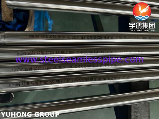 ASTM A270 TP304 3A الأنابيب الصحية من الفولاذ المقاوم للصدأ لمصنع المشروبات ، نهاية الخيط NPT