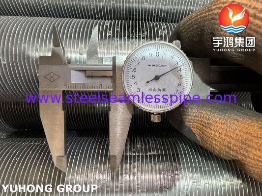 أنبوب مُزود بزعانف مبثوق - قاعدة من الفولاذ الكربوني ASTM A179 / زعانف من الألومنيوم 1060 لمبادلات الحرارة