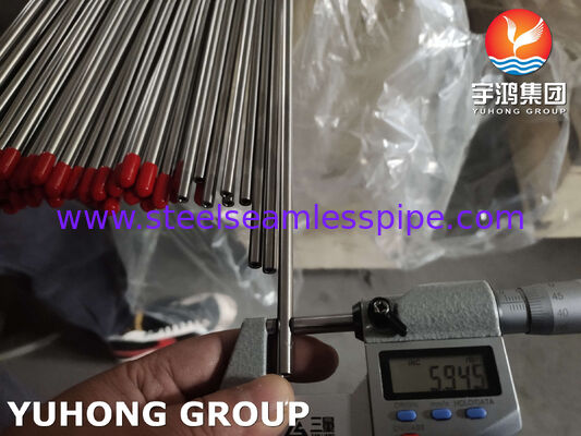 ASTM A269 TP316L BA أنبوب بلا مسام من الفولاذ المقاوم للصدأ لمصنع الغذاء 320# خارجية مطلية