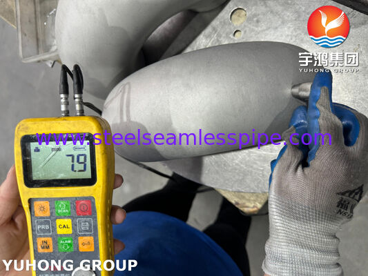 ASTM A403 WP304H فولاذ المقاوم للصدأ اللاصق القصير المدى المرفق المطاطي بدون خيوط B16.9