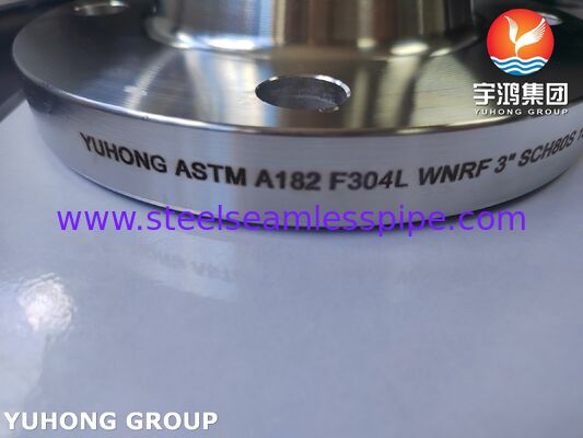 ASTM A182 F304L الفولاذ المقاوم للصدأ فلنجة الرقبة المطاطية وجه مرتفع