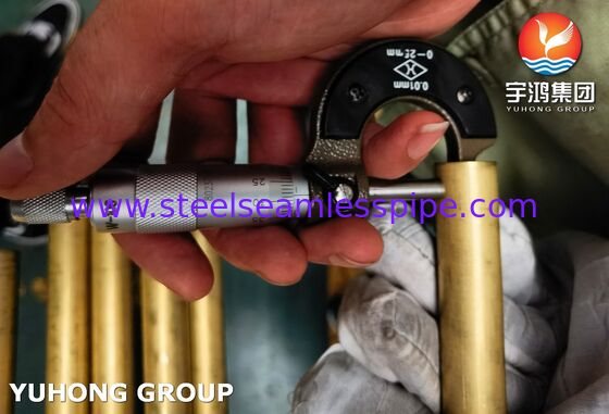 تطبيقات المكثفات ومبادلات الحرارة ASTM B111 C68700 أنابيب النيكل النحاسي