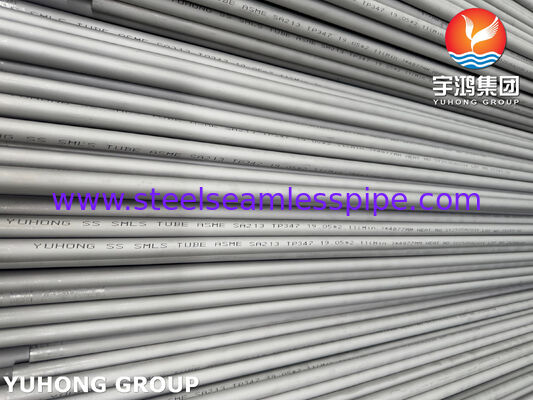 أنبوب المبادل الحراري الخالي من اللحم من الصلب المقاوم للصدأ ASME SA213 TP347
