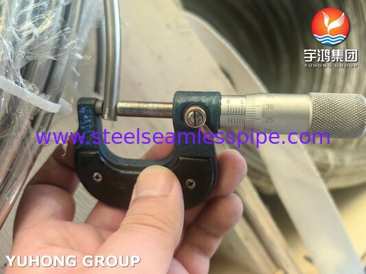 أنبوب ملف من الفولاذ المقاوم للصدأ 316L المصقول بالكامل والمُلدن حرارياً ASTM A269 لملفات المشعاع