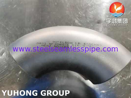 ASTM A403 WP304H-S الإصلاحية الكوع للمجال الصناعي، الإصلاحية أنابيب الفولاذ المقاوم للصدأ