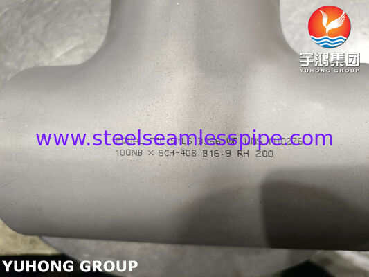 ASTM B366 C276 BW متساوية وغير متساوية TEE مقاومة عالية للتآكل Hastelloy C276 Butt weld Tube Fitting