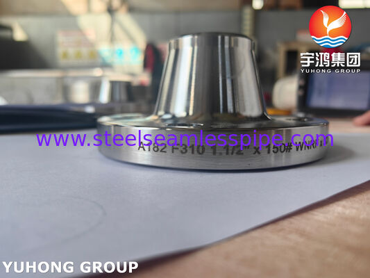 ASTM A182 F310 طوق الفولاذ المقاوم للصدأ مع رقبة لحام مزورة لأنظمة الأنابيب عالية درجة الحرارة وارتفاع الضغط