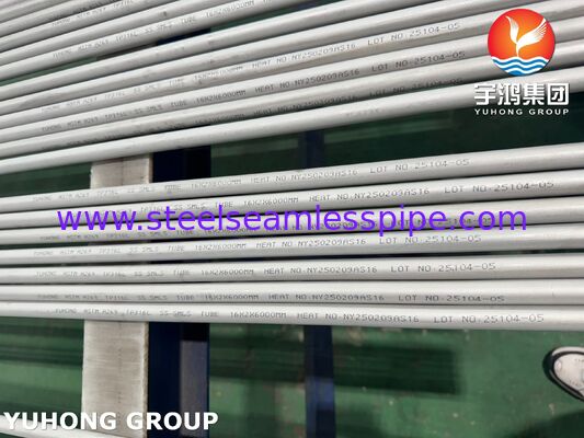 أنبوب غير ملحوم من الفولاذ المقاوم للصدأ ASTM A269 TP316L للمكثف، مخلل وملدن