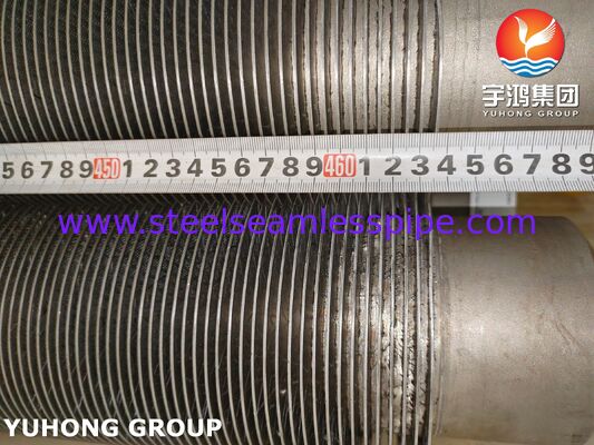 أنبوب زعنفة ASTM A376 TP347H CS، أنبوب زعنفة مركب مقاوم لدرجات الحرارة العالية (قاعدة CS + زعنفة TP347H)