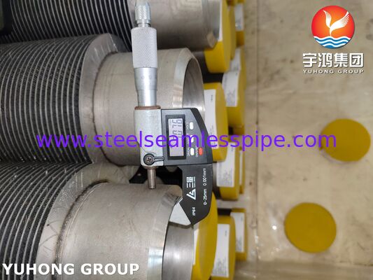 أنابيب HFW ذات الأجنحة ASTM A312 TP347H من الفولاذ المقاوم للصدأ للكبائن الحرارية النفايات